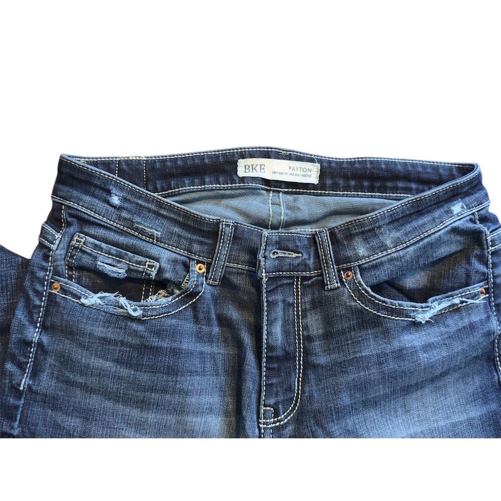 BKE Payton Women's Bootcut Jeans Size 30 Blue Distressed Stretch Denim - Picture 7 of 10